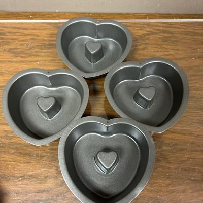 Set of 4 Small Heart Shaped Cake Mold
