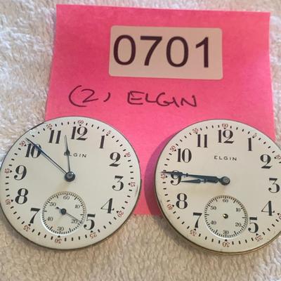TWO Elgin Parts Pocket Watches / Movements