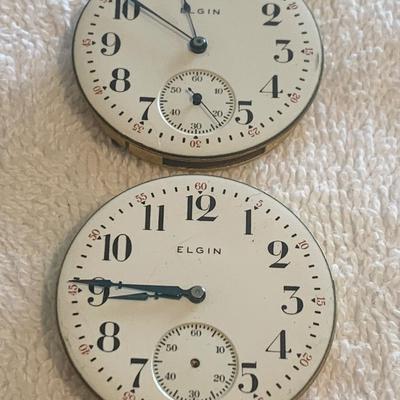 TWO Elgin Parts Pocket Watches / Movements