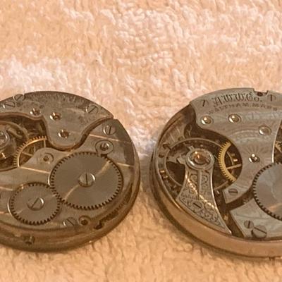 Lancet / Marvin Watch Co. & Waltham 15 Jewel Pocket Watch Movements
