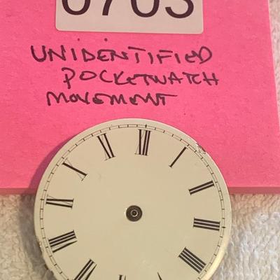 Vintage Pocket Watch Movement / Face - No Indicators - Unidentified