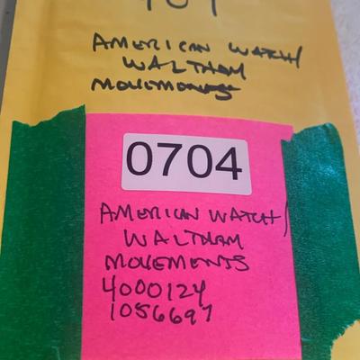 American Watch Co / Waltham Pocket Watch Movements