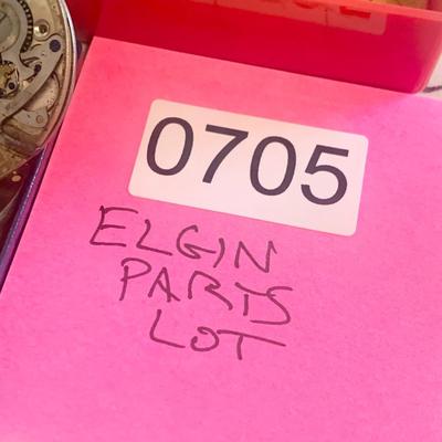 Elgin Pocket Watch Parts Lot