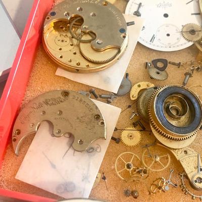 Elgin Pocket Watch Parts Lot