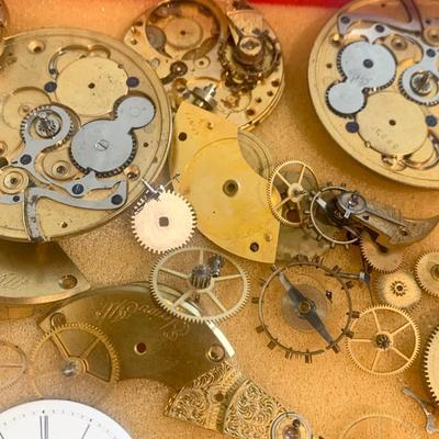 Elgin Pocket Watch Parts Lot