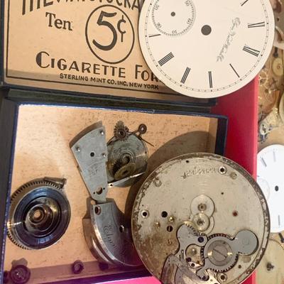 Elgin Pocket Watch Parts Lot