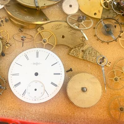 Elgin Pocket Watch Parts Lot