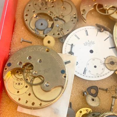 Elgin Pocket Watch Parts Lot
