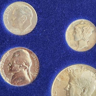 100 Years of United States Silver Coins in case