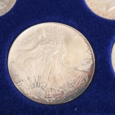 100 Years of United States Silver Coins in case