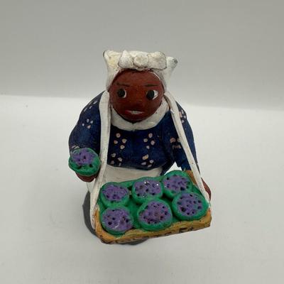 Handmade Folk Art Figurine “Viola Violet”