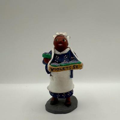 Handmade Folk Art Figurine “Viola Violet”