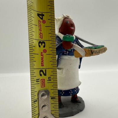 Handmade Folk Art Figurine “Viola Violet”