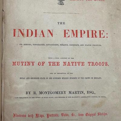 Antique 8-Volume Set – The Indian Empire by R. Montgomery Martin – Illustrated