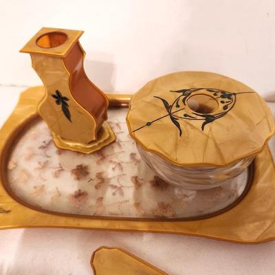 Lot #103 Celluloid Dresser/Vanity Set, ca. 1920 11 pieces