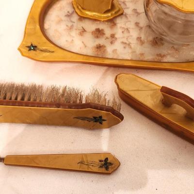 Lot #103 Celluloid Dresser/Vanity Set, ca. 1920 11 pieces