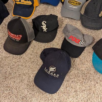 Sale Photo Thumbnail #1786: Assortment Of Used Advertising Baseball Caps #1