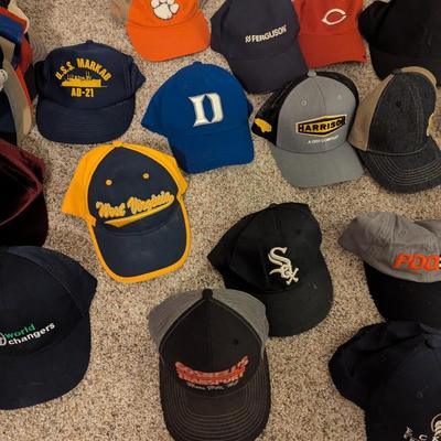 Sale Photo Thumbnail #1788: Assortment Of Used Advertising Baseball Caps #1