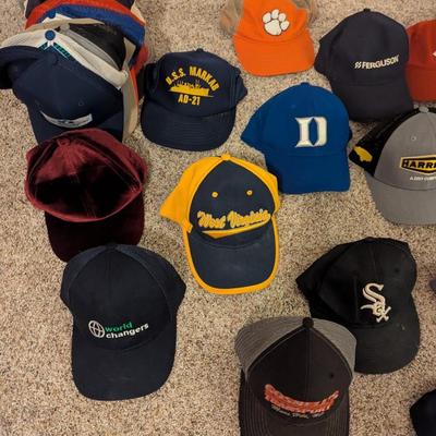 Sale Photo Thumbnail #1787: Assortment Of Used Advertising Baseball Caps #1