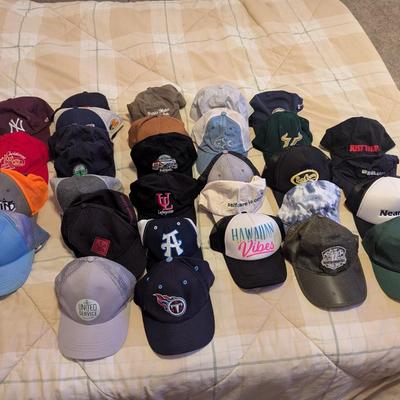 Sale Photo Thumbnail #1790: Assortment Of Used Advertising Baseball Caps #2