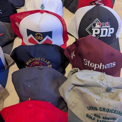 Sale Photo Thumbnail #1807: Assortment Of Used Advertising Baseball Caps #3