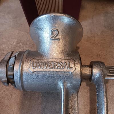 NEW GINSU CUTLERY AND #2 UNIVERSAL MEAT GRINDER