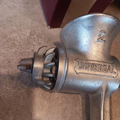NEW GINSU CUTLERY AND #2 UNIVERSAL MEAT GRINDER