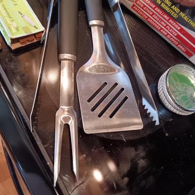 GEORGE FOREMAN GRILL, BBQ UTENSILS AND MORE