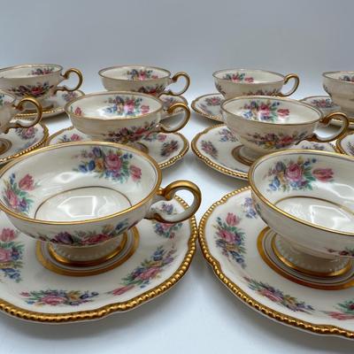 Castleton Bouquet Demitasse Cups and Saucers