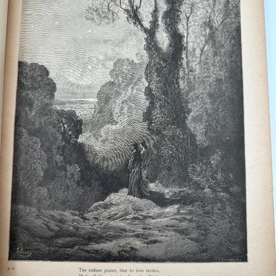 Antique 19th C. Doré-Illustrated Classics – Milton & Dante (3 Vol. Set)