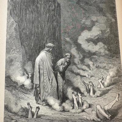 Antique 19th C. Doré-Illustrated Classics – Milton & Dante (3 Vol. Set)