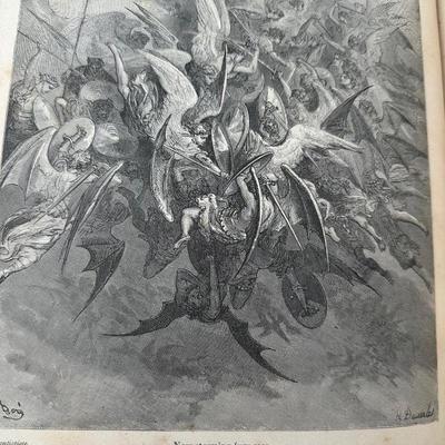 Antique 19th C. Doré-Illustrated Classics – Milton & Dante (3 Vol. Set)