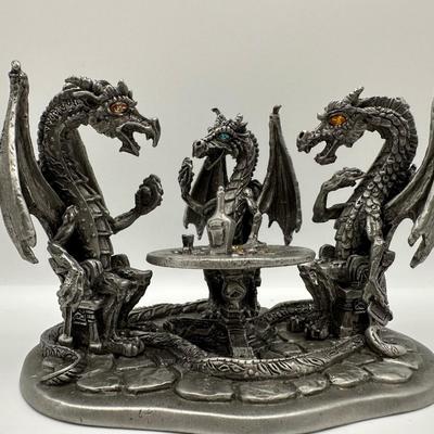 Rawcliffe Pewter Dragon “The Cheaters” 2001 Signed USA