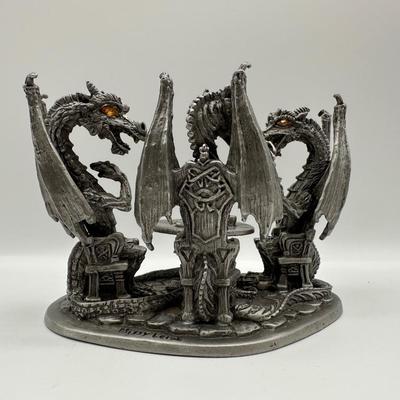 Rawcliffe Pewter Dragon “The Cheaters” 2001 Signed USA