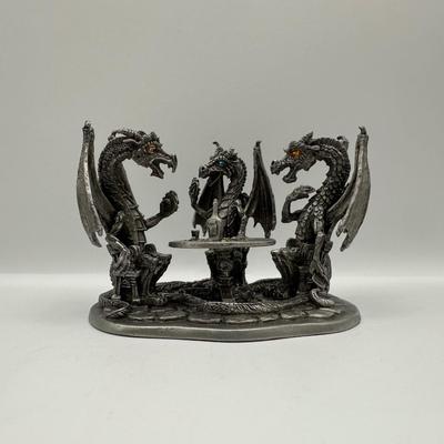 Rawcliffe Pewter Dragon “The Cheaters” 2001 Signed USA