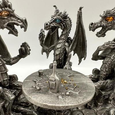 Rawcliffe Pewter Dragon “The Cheaters” 2001 Signed USA