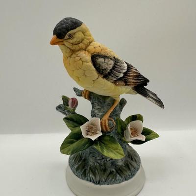 Hand Painted American Goldfinch Figurine, Japan