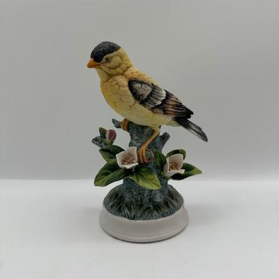 Hand Painted American Goldfinch Figurine, Japan