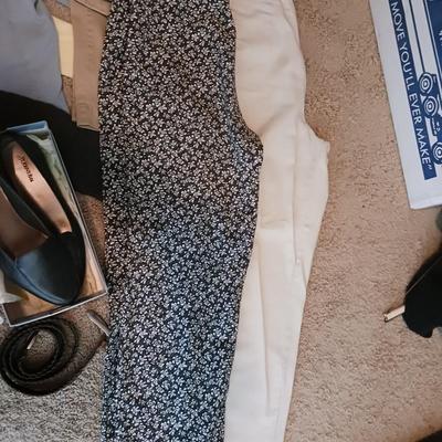 WOMEN'S CASUAL CLOTHING, NEW SHOES, AND BELT