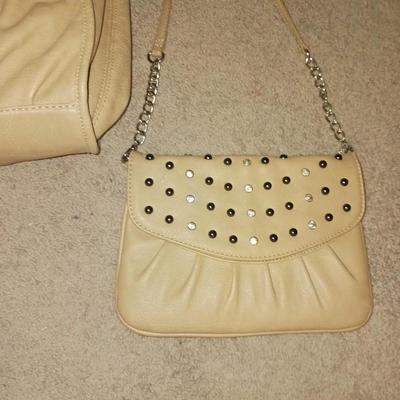 GRACE ADELE TAN PURSE AND CLUTCH