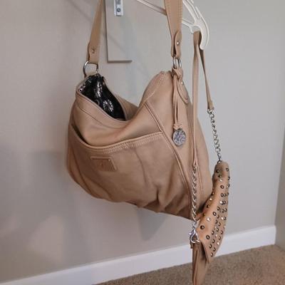 GRACE ADELE TAN PURSE AND CLUTCH