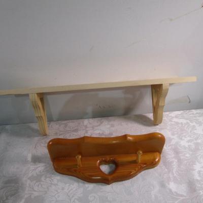 Sale Photo Thumbnail #87: 1 is 10-1/2" x 2-7/8: & has 2 hooks, the other is unfinished 18" x 3-1/4"