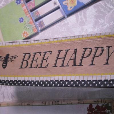 Sale Photo Thumbnail #271: Note pads, #10 envelopes, post-it notes, staples, Helllo Kitty business card holder, bookmark, tablet, post-it flags, scissors, paper clips, pencil sharpener, license plate name plate, stylus