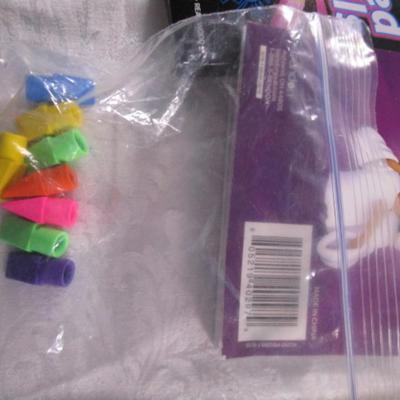 Sale Photo Thumbnail #280: Legal pad, wire-bound notebooks1 new package of 50 colored pencils, 1 new package 10 neon colored pencils, 1 new package colored pencils, pencil-end erasers, word search book