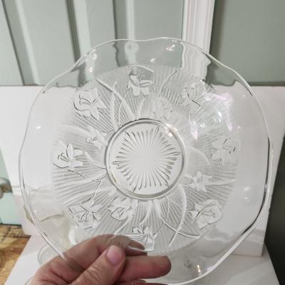 Lot of Jeannette Iris & Herringbone Depression Glass Bowls, Vases, Pitchter, Sugar Glasses and more