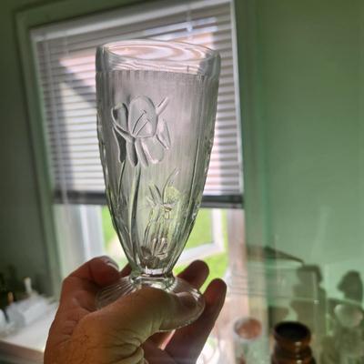 Lot of Jeannette Iris & Herringbone Depression Glass Bowls, Vases, Pitchter, Sugar Glasses and more