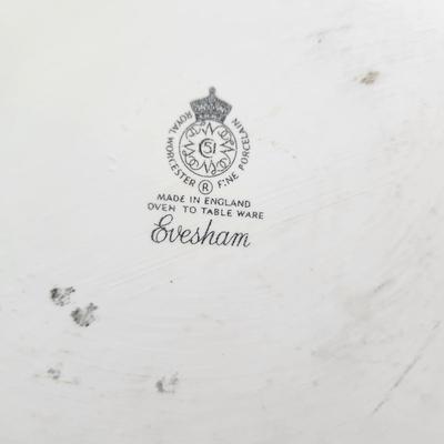 Lot of 7 Vintage Plates Serving Dishes Royal Worcester Evesham, Transart Industries Patrick Ng, Ascot Wood & Sons ,Royal Stafford