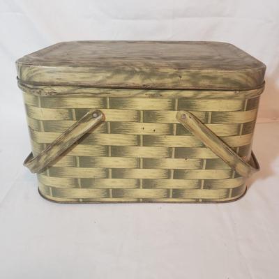 Vintage Metal Picnic Basket & More (B3-KD)