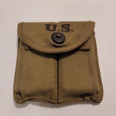 WW2 Era Bandolier, Ammo Box, Magazine Pouches, Magazines, and Cartridges (LR-EL)