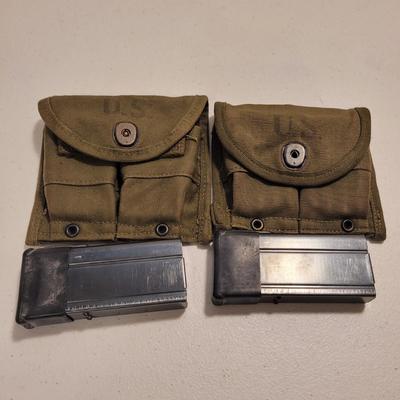 WW2 Era Bandolier, Ammo Box, Magazine Pouches, Magazines, and Cartridges (LR-EL)